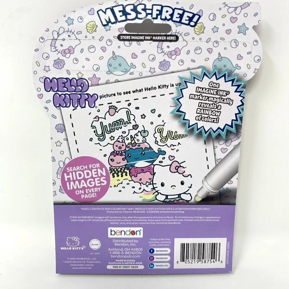 Bendon Hello Kitty Imagine Ink Magic Ink Picture Activity Book Kids' Road Trip